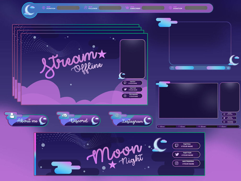 Moon scenery / full twitch package