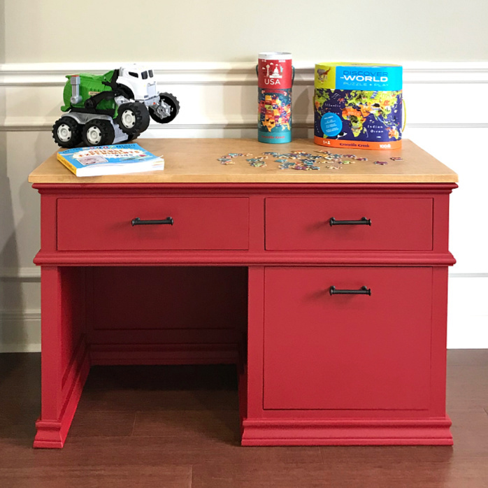 Red kids outlet desk