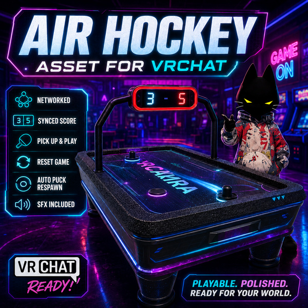 VRChat Air Hockey Asset preview