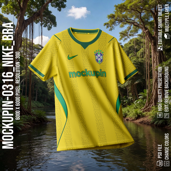 NIKE Brazil Worldcup 2026  Jersey Mockup (Mockupin_0316)