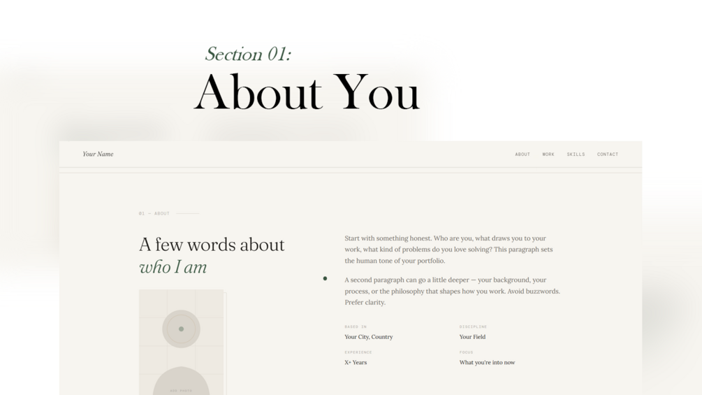 Minimal Portfolio Website Template (HTML, CSS & JavaScript)