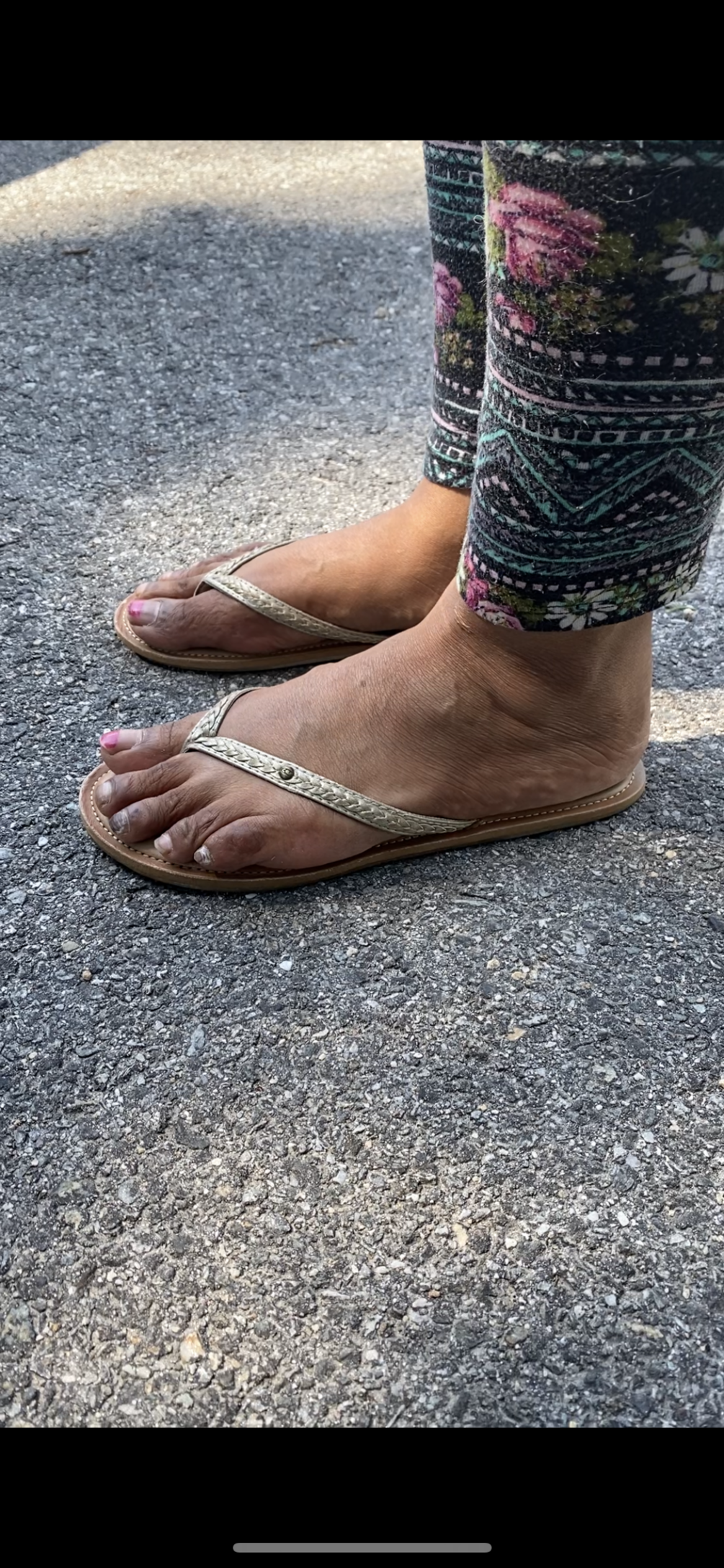 Indian Feet In Flip Flops 