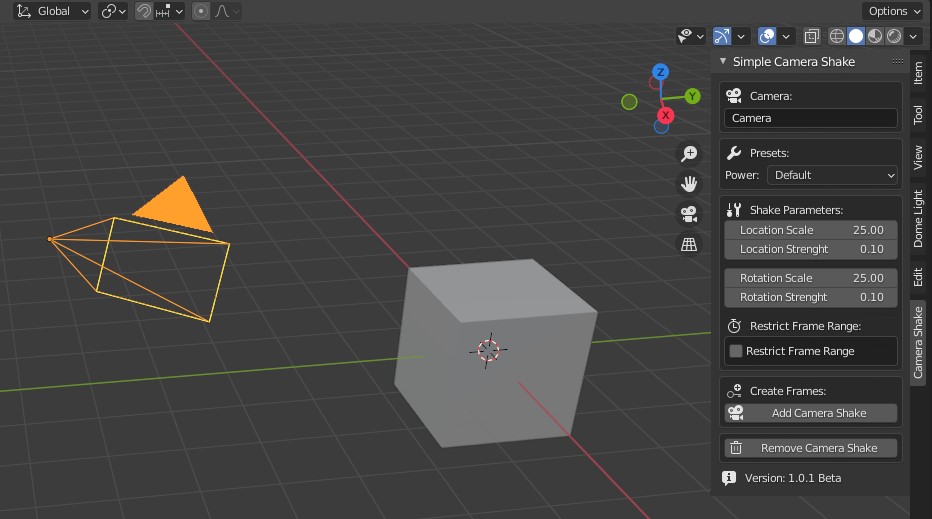 Blender Simple Camera Shake Addon updated! Wanderson M. Pimenta
