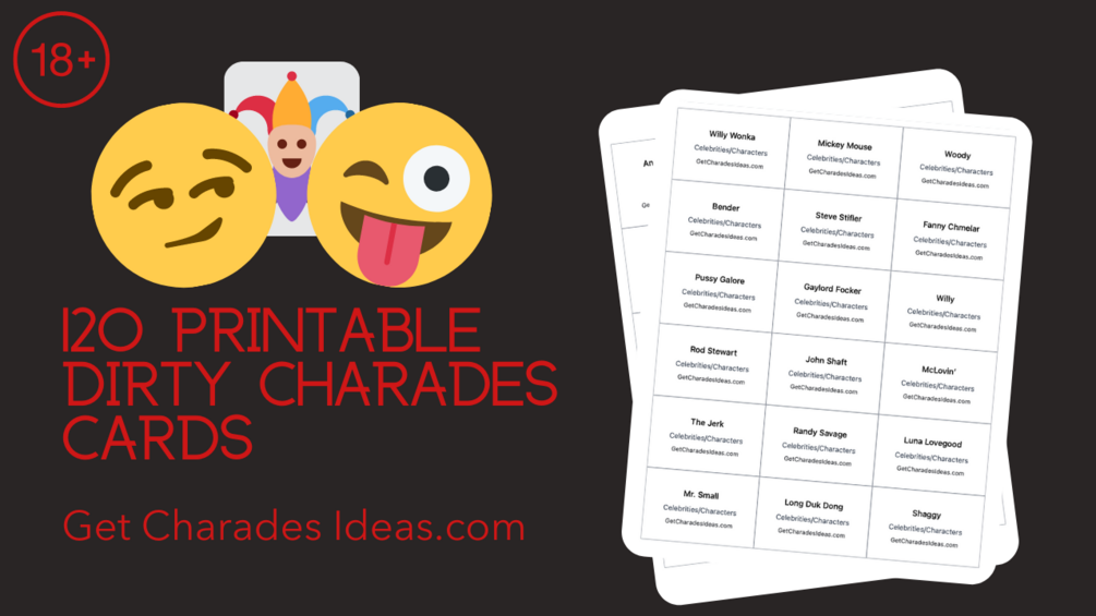 120 Dirty Cards for Adult Charades