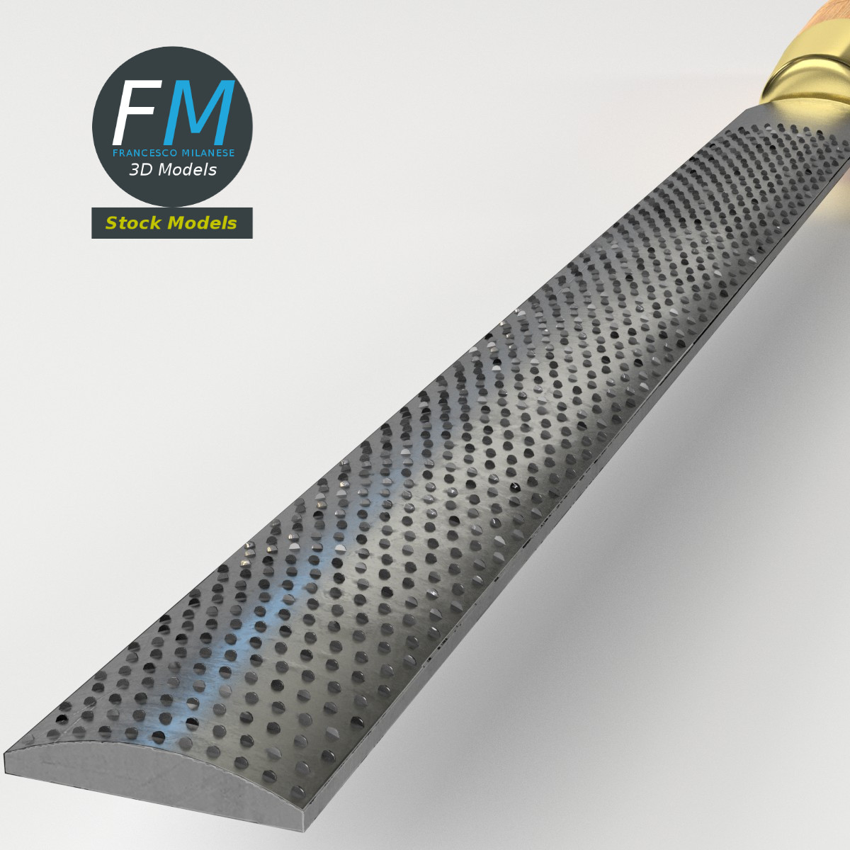 3D MODEL - Half round rasp