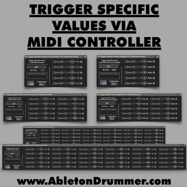 Trigger Specific Values via MIDI controller in Ableton - Max for Live devices