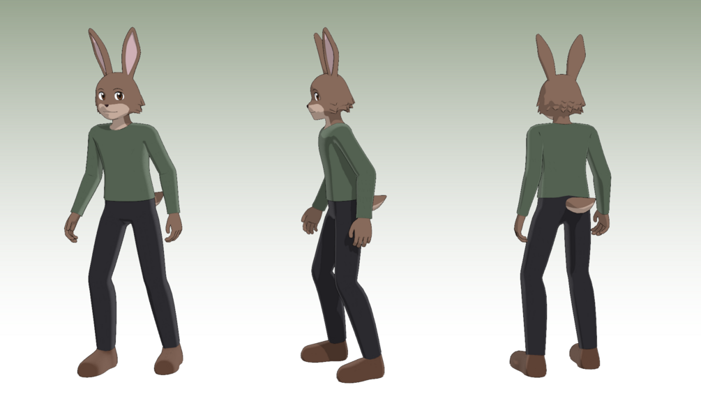 General Furry Rabbit Male OC [MMD 3D Model]