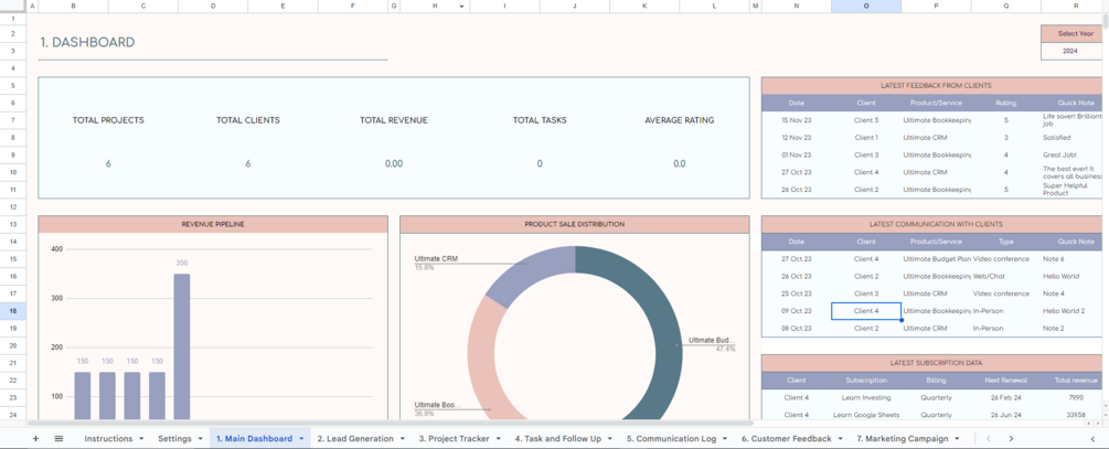 Crm Spreadsheet Template Google Sheets