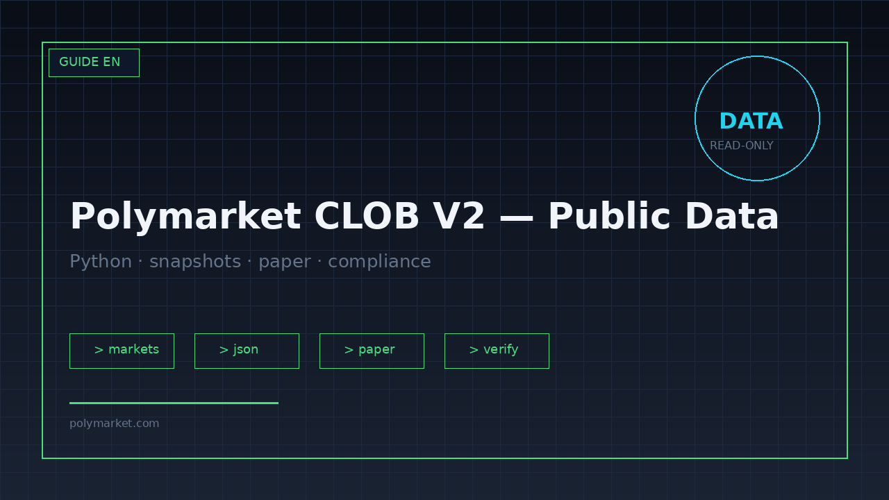 Polymarket CLOB V2 Public Data Guide