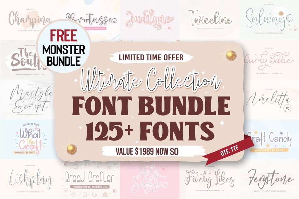 Ultimate Collection Free Font Bundle