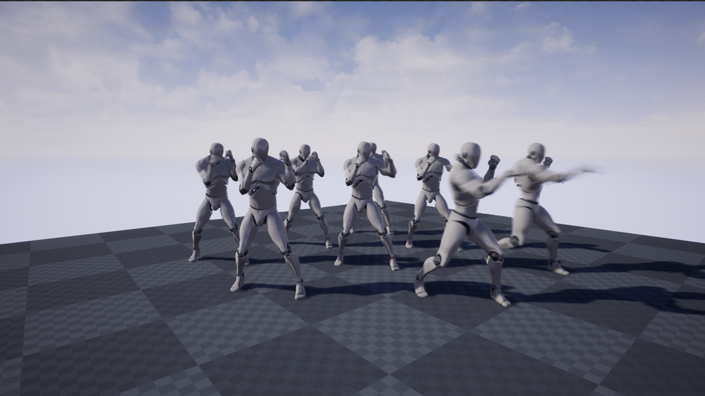 Mans boxing animation