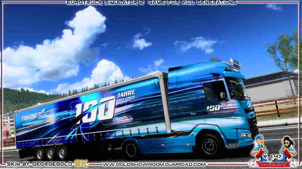 ETS 2 Skin Combo DAF XG+ Fahrner Logistics by GOLDSHOWROOM