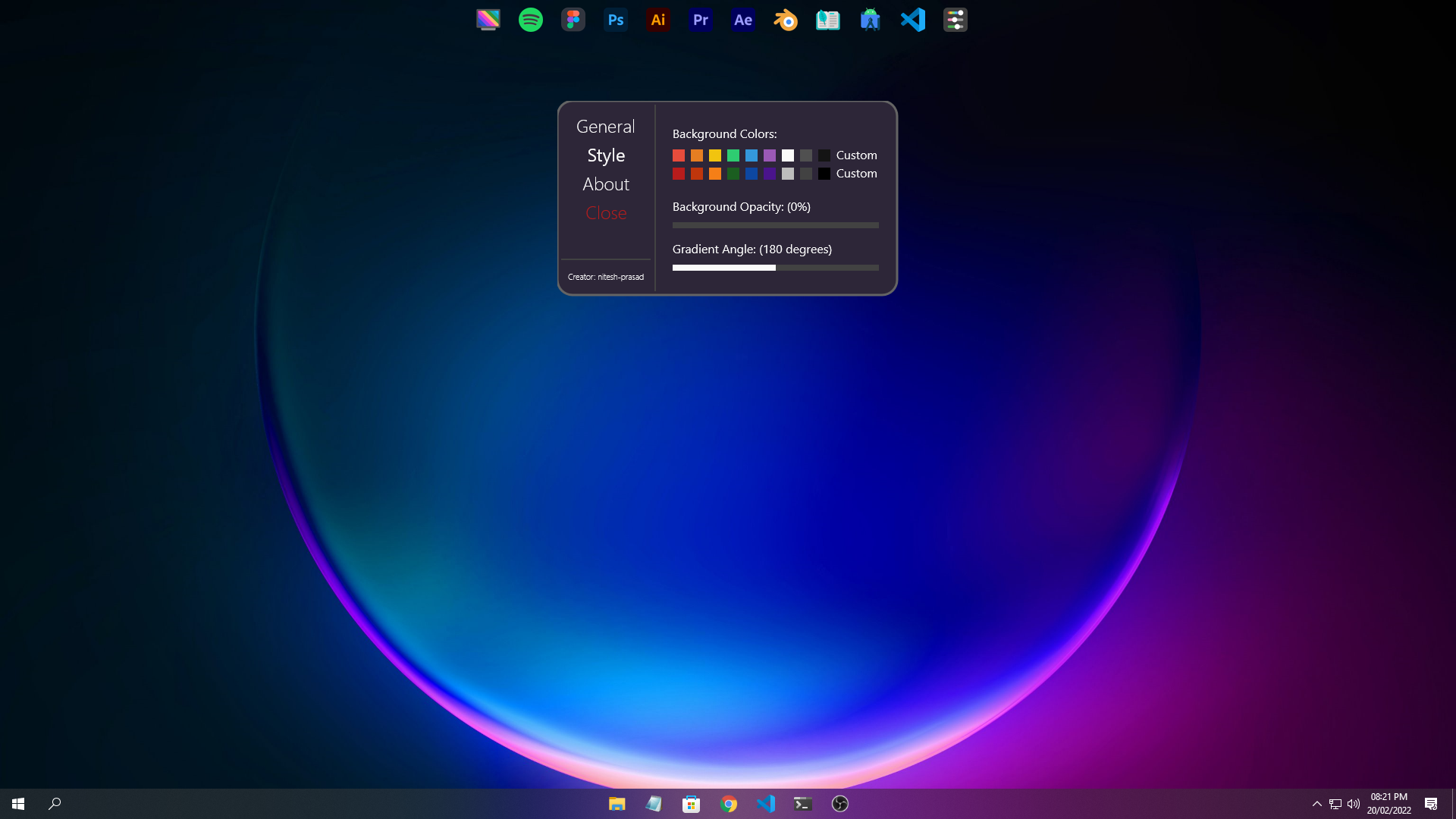 Quantum Dock for Rainmeter