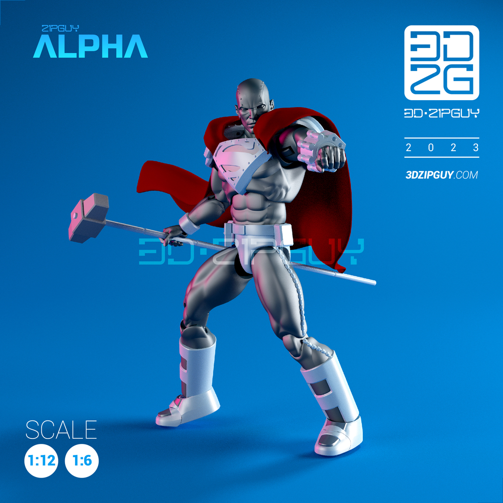 3D PRINTABLE ACTION FIGURE STL ALLOY GUY