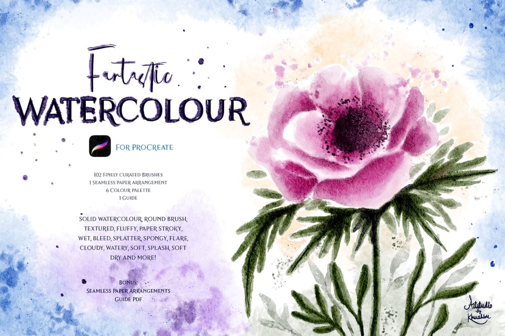 Fantastic Watercolour Procreate Brushes by Khushbu Gohil