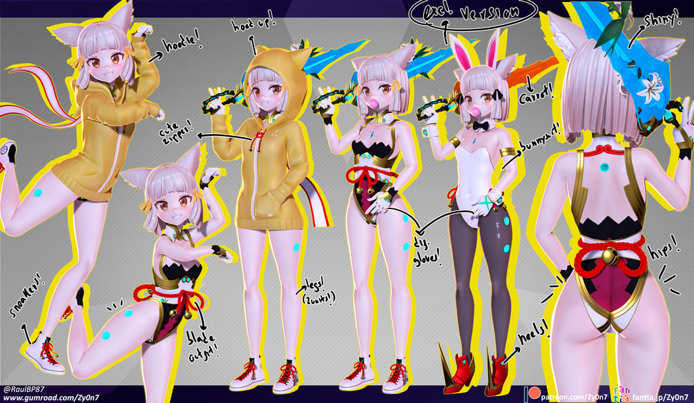 Nia render & 3d model set +(.pmx&vrc avatar)