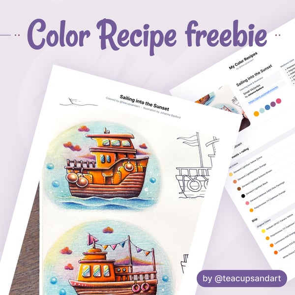 Freebie: One Color Recipe by Teacupsandart