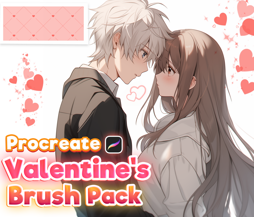 Procreate valentine's brush pack for procreate by ~Attki~