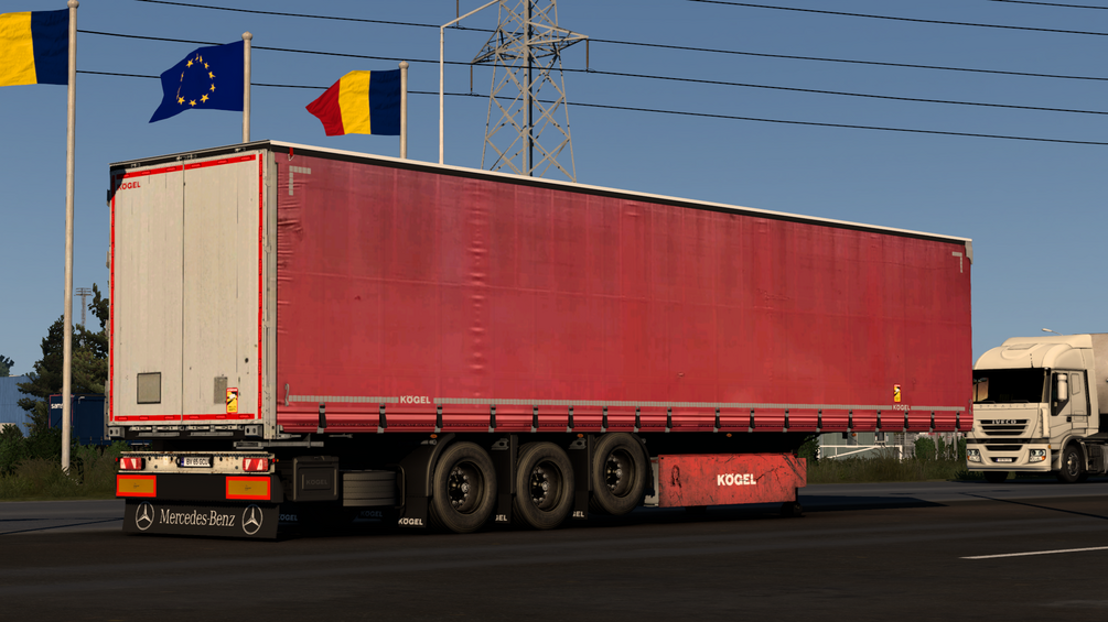 Red Skin for Kögel(cargo) by Dotec. ETS2 by ANGYALFOLDI
