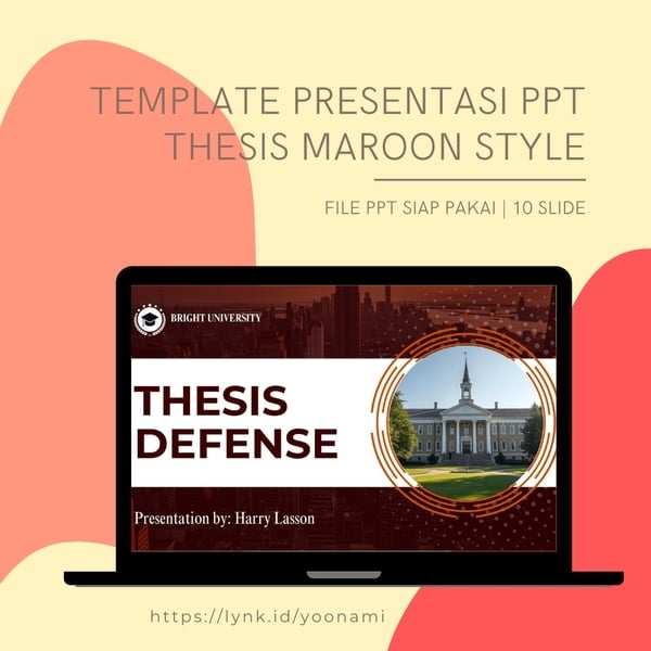PowerPoint Template Maroon Thesis Defense 