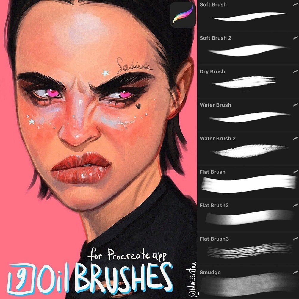 Oil brushes for PROCREATE APP by Julia Razumova