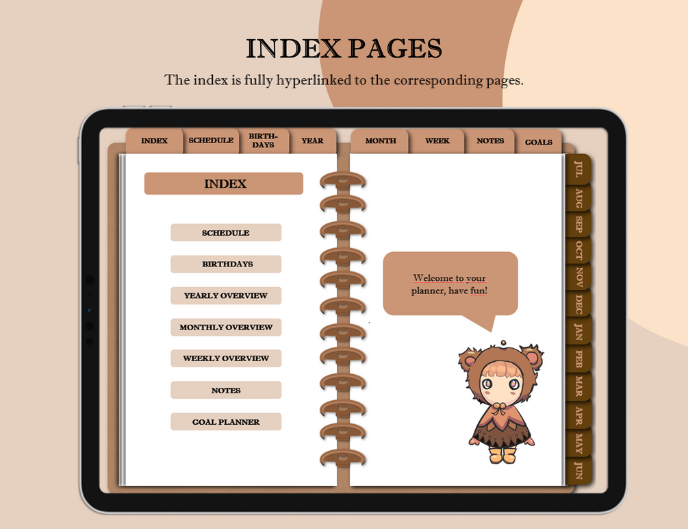 Back To School Coffee Brown Themed Planner 20222023 + FREE Zuri