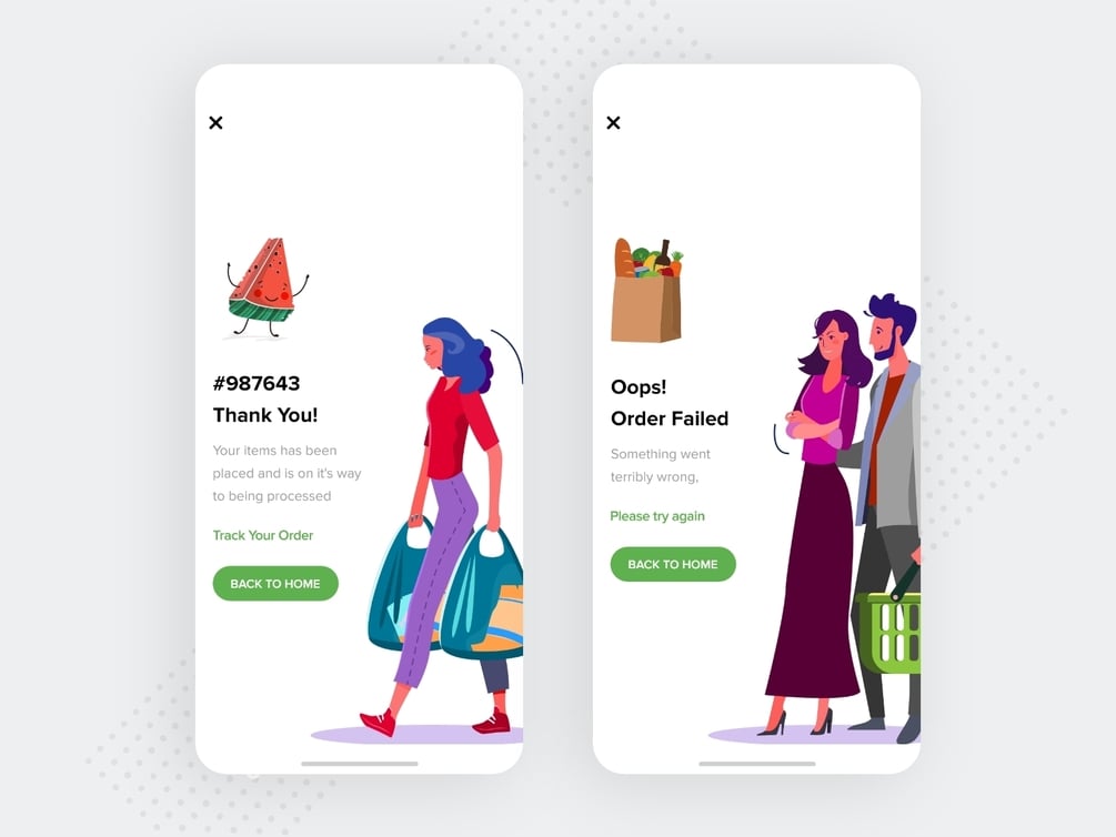 Successful And Failed UI - Freebie