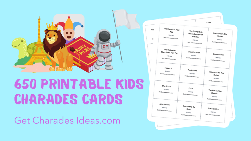 charades for kids printable