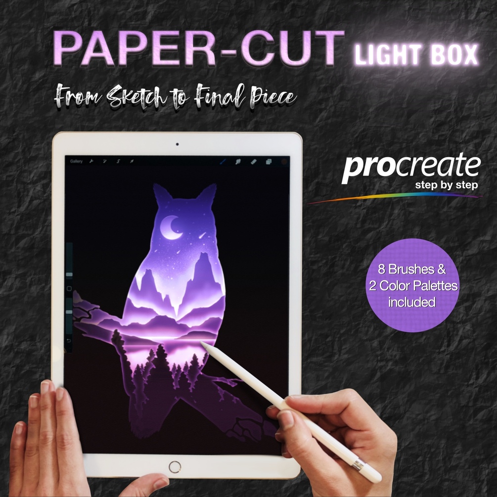 Create a Paper Cut Light Box in Procreate: From Sketch to Final Piece