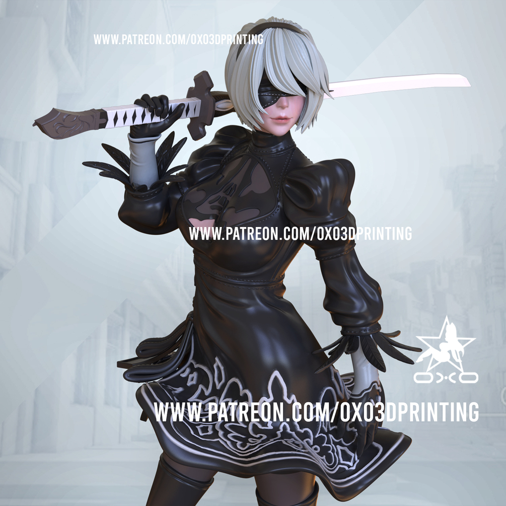 2b Yorha From Nier Automata 3d Print Stl Model 8312