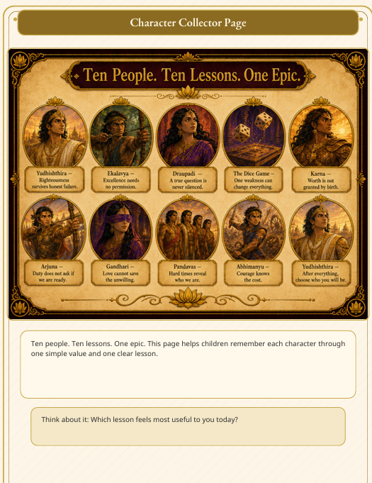 The Mahabharata for Little Hearts — 10 Epic Stories Retold for Children preview image 12