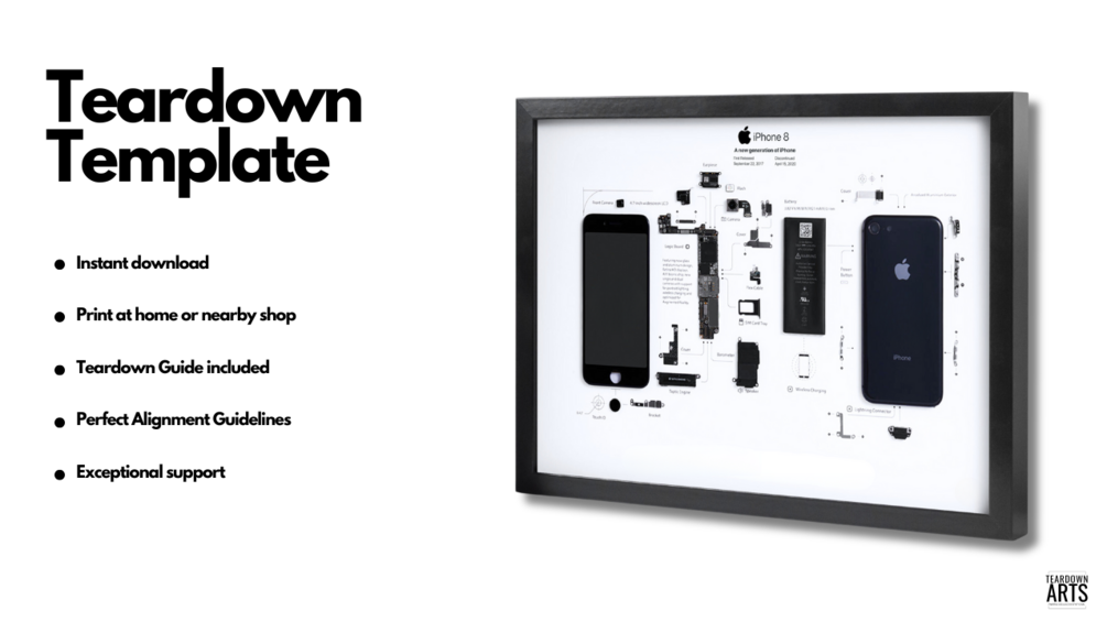 Apple iPhone 8 Teardown Template Download