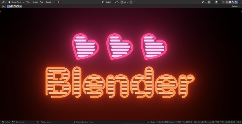 Neon Text Generator (Geometry Nodes) - Blender Market