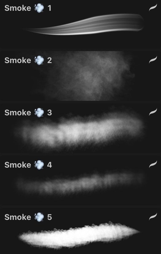 free procreate smoke brushes