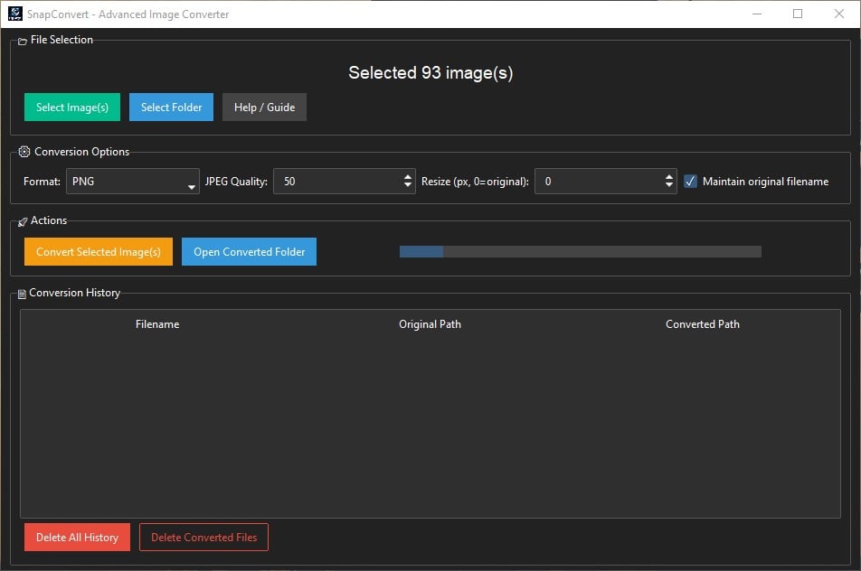 Convert Selected Images