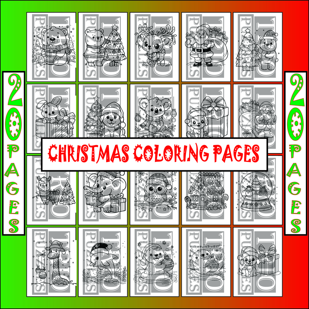 COLORING PAGES CHRISTMAS PRINT AND USE WORKSHEET FOR KIDS NO PREP