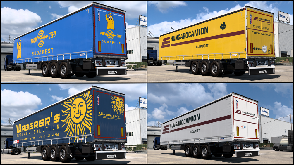 HUNGARY skin pack for Schmitz trailer dlc. ETS2 by ANGYALFOLDI