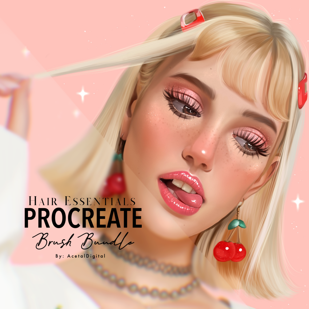 Procreate Brushes | Hair Essentials by AcetalDigital