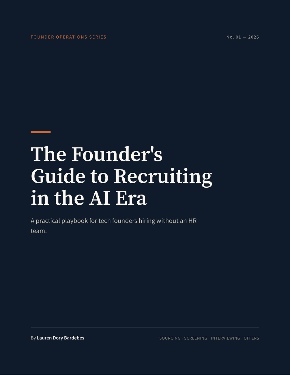 The Founder's Guide to Recruiting in the AI Era cover