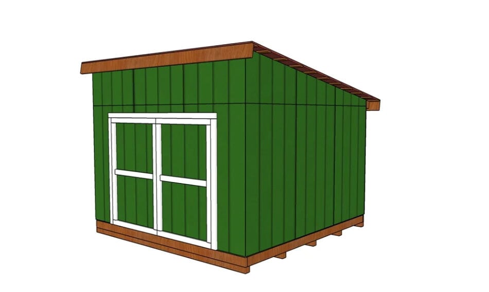 12x12 Lean to Shed Plans