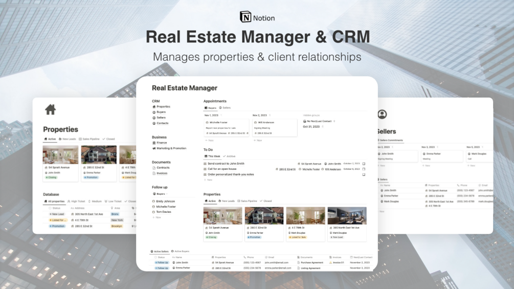 Notion Template for Real Estate Agents