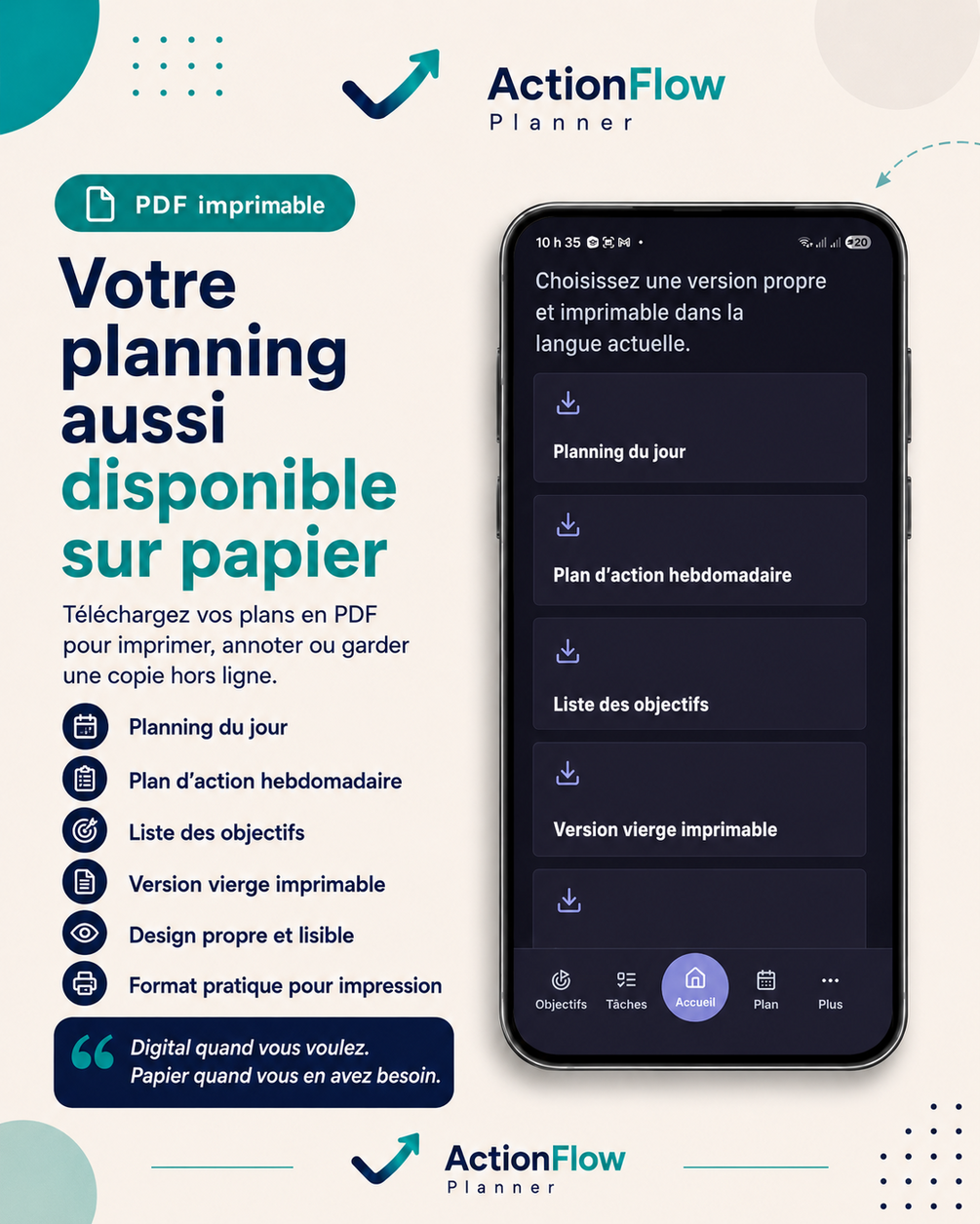Capture 7 d'ActionFlow Planner