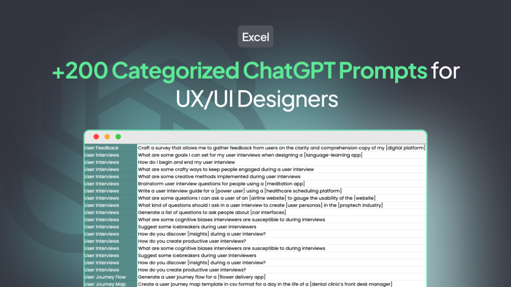 +200 ChatGPT Prompts for UX/UI & Product Designers