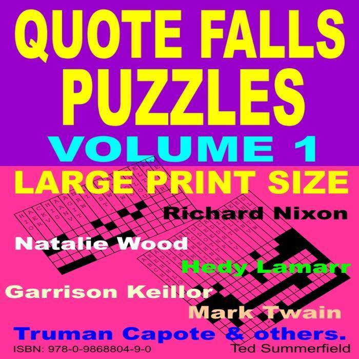 Quote Falls Puzzles. Volume 1