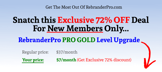 Exclusive RebranderPro PRO GOLD Deal