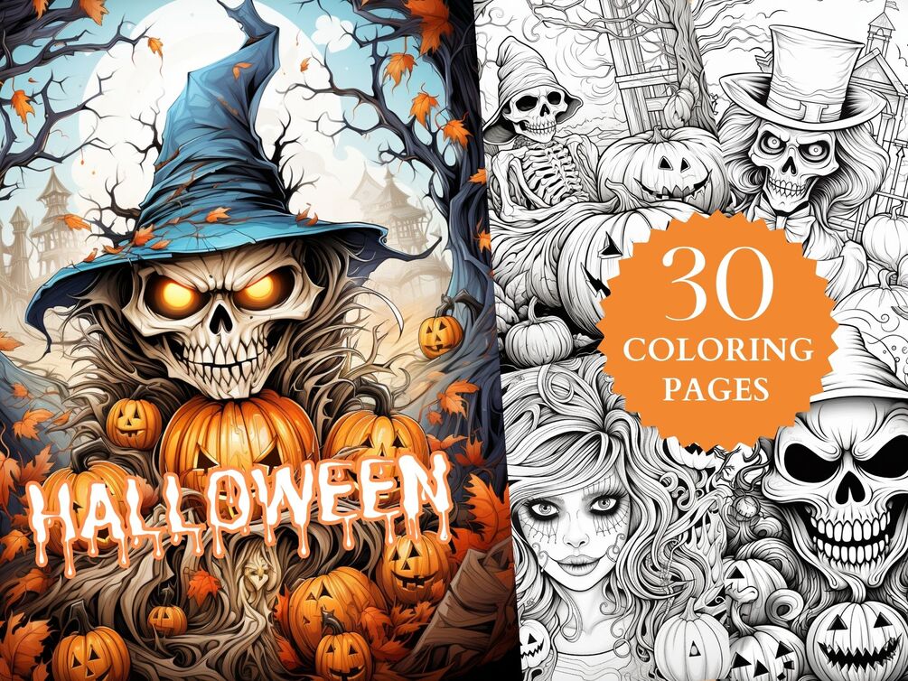 30 Halloween Coloring Pages For Adults