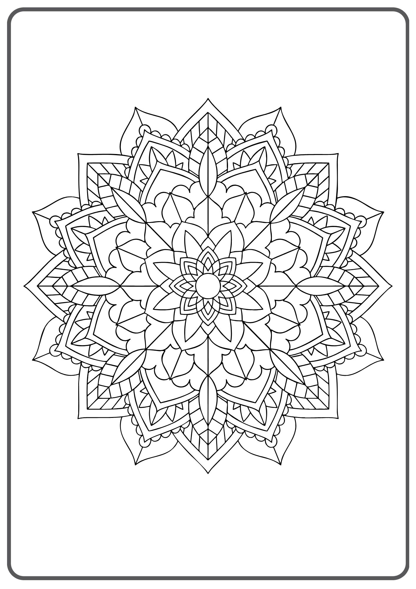 100+ Mandala Coloring Pages – Printable PDF for Relaxation & Creativity