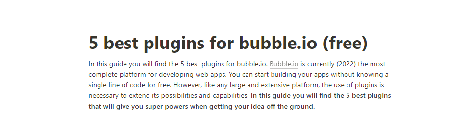 5 Best Plugins For Bubble Io Free