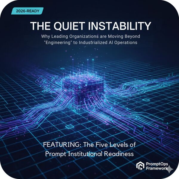 The Quiet Instability - A Leader's Guide to PromptOps Ebook Cover