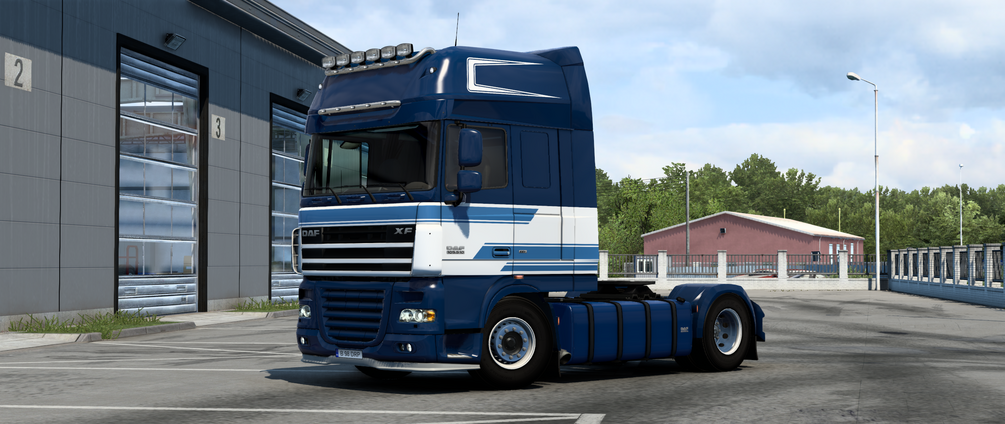 Retro Blue and White XF105 Skin by VictorSE Graphic Design